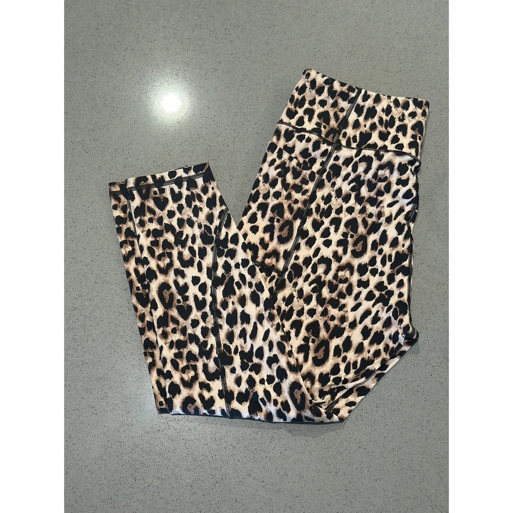 Victorias Secret Soft Cheetah Print Leggings With Pockets Size 16 Used